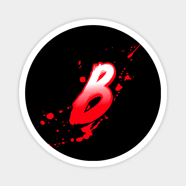 bloody letter b Magnet by Smart Digital Payments 